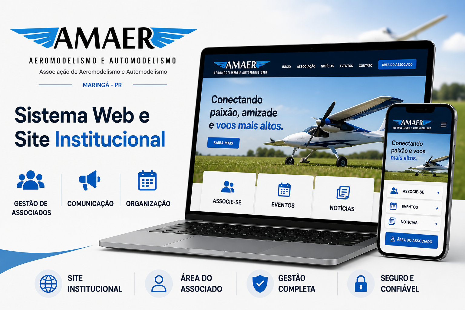 Sistema Web e Site Institucional para a Associação AMAER
