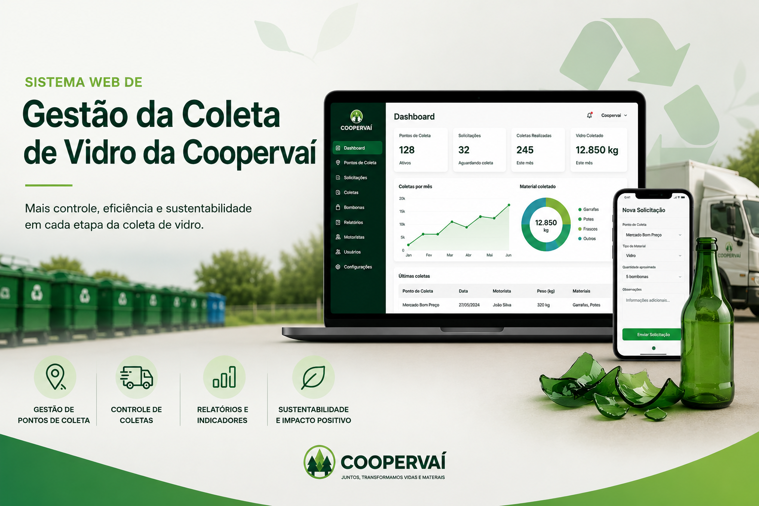 Sistema Web de Gestão da Coleta de Vidro da Coopervaí